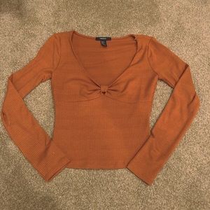 🔅burnt orange long sleeve crop top🔅